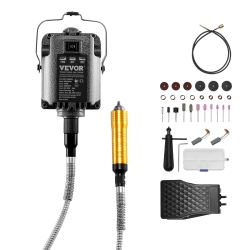 VEVOR 1000W Flex Shaft Grinder, 30, 000 Rpm Electric Flex Shaft Rotary Tool Carver, Multi-Functional Machine \w 31PCs Accessories & Foot Pedal For