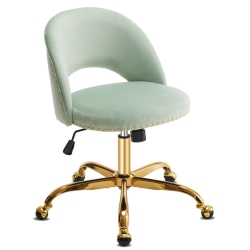 KARL HOME Mint Task Chair Office Desk Chair Make Up Chair With Wheels In Green