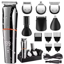 MYACUC Men's Beard Trimmer And Nose Hair Trimmer, 6 In 1 Hair Clipper Set, Perfect for Beard, Hair, Body, Nose, Ears