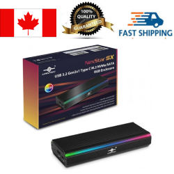VANTEC Nexstar Sx M.2 Nvme (PCi-E) to USB-C Enclosure Box (Nst-211C3-RGB)