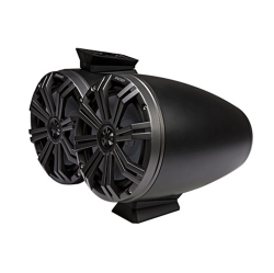 KICKER 46Kmfc8 8" Loaded Flat-Mount Marine Tower Speakers - In Black