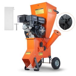 VEVOR 8.6Kw Wood Chipper Shredder Mulcher, 12 HP Heavy Duty Gas Powered, 2" Max Diameter 420Cc Engine, Fast Wood Chipping Chopping for Forestry