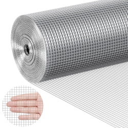VEVOR 36In X 100 Ft Hardware Cloth, 1/4 Inch 23 Gauge, Hot Dipped Galvanized Wire Mesh Roll, Chicken Wire Fencing, Wire Mesh for Rabbit Cages