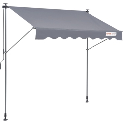 VEVOR 78" Manual Retractable Awning, Retractable Patio Awning Sunshade Shelter, Adjustable Patio Door Window Awning Canopy \w 39" Sun Shade Curtain