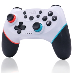 THE WAY Nintendo Switch Controller Vibration Switch Pro Bluetooth Wireless Game Controller Ns Wake-Up Plastic Package Lite-White Bottom Left Right