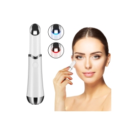 MYACUC Portable Eye Massage Stick And Blue Light Heated Facial Massager for Eliminating Dark Circles, Eye Bags, And Eye Swelling In Red