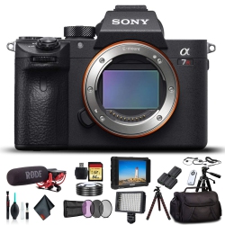 SONY - Alpha A7R Iii Mirrorless Camera Ilce7Rm3/b With Bag, 2X Extra Batteries, Rode Mic, Led Light, HD Monitor, 2X 64GB Card, And More