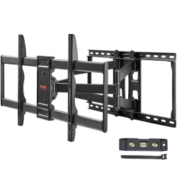 VEVOR 165 Lbs L.c. Tv Mount Fits for Most 37-90 Inch Tvs, Swivel Tilt Horizontal Adjustment Tv Wall Mount Bracket \w 4 Articulating Arms, Max Vesa