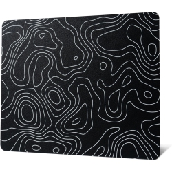 OECECA Glass Mousepad for Gaming Topographic Hard Gaming Mouse Pad, Professional Large Mouse Mat 410MM 310Mm, Special Glass Surface \w Improved