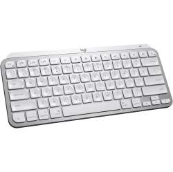 LOGITECH - Mx Keys Mini Tkl Bluetooth Scissor Mini Mx Keys Switch Keyboard for Apple Mac Os, Ipad Os With Backlit Keys - Pale In Gray