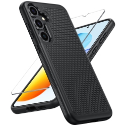 HLD Samsung Galaxy S25 Case: Dual Layer Heavy Duty Cell Phone Protective Cover Shockproof Rugged \w Non-Slip Textured - Military Drop Protection