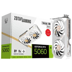 ZOTAC NVIDIA GeForce RTX 5060 Twin Edge OC White 8GB GDDR7 Video Card
