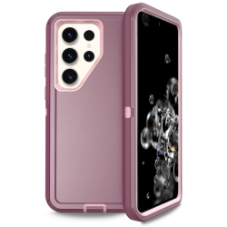 HLD Defender Case for Samsung Galaxy S25 Ultra 5G, Heavy Duty Shockproof Dustproof 3 In 1 Rugged Protective Bumper Phone Cover (Purple)