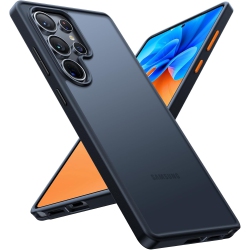 HLD Shockproof for Samsung Galaxy S25 Ultra Case, 12Ft Military-Grade Protection, Matte Translucent Slim Case for Samsung S25 Ultra Case, Black