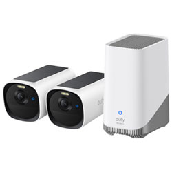 eufy eufyCam E40 Wire-Free 2K Outdoor Security Camera (2-Pack) with HomeBase