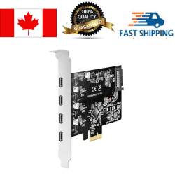 MAIWO Kc019 PCie to 4 Ports Type-C USB Add Desktop Expansion Card