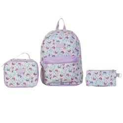 SKECHERS 365 Utility Backpack Set– School Backpack Set for Kids, Book Bag for School, Includes Back Pack, Lunch Bag & Pencil Case