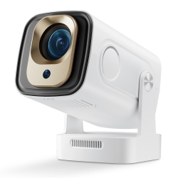 CHSSHA00 Mini Portable Projector, Native 1080P Support 4K Resolution, Equipped \w Bluetooth 5.4 Wifi6 300 Ansi Android 11, 180° Rotatable, Automatic