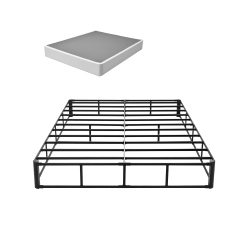 VEVOR 79.1L X 59.6W X 9.1H In Box Spring, Queen Size Bed Frame \w Washable Fabric Cloth, Heavy Duty Metal Frame, 9In Mattress Foundation, 3500Lbs