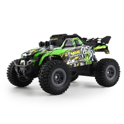 THE WAY Small Scale Electric Remote Control Toy Car 1:18 High Speed Off-Road Drift Car With Lights Children's Toy - P181 In Green