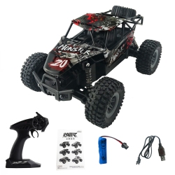 THE WAY Small Scale Electric Remote Control Toy Car 1:18 High Speed Off-Road Drift Car With Lights Children's Toy - P182 In Red