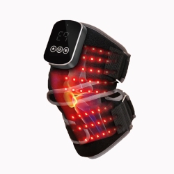 MYACUC Infra Light Therapy Brace for Knee Pain Relief, Knee Massager With Heat, Cordless Rechargeable Infra Light Therapy Heated Knee Wrap In Red