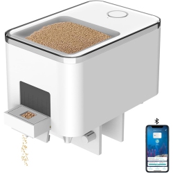 MYACUC Bluetooth Fish Feeder Automatic Dispenser for Aquarium, Food Dispenser for Fish Tank \w App Control, USB Powered Electronic Feeders for Small