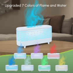 MYACUC Flame Diffuser With 7 Colors Light, Simulated Flame Essential Oil Diffuser, 120Ml Aromatherapy Diffuser for Home, Bedroom, Office