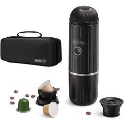 CHSSHA00 Portable Coffee Maker 19Bar Car Coffee Machine With Battery Fit for Ns Capsule & Ground Coffee for Car, Travel, Office, Camping, Hiking