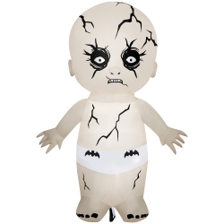 GEMMY Industries Airblown® Inflatable Halloween-Animated Head Turning-Zombie Doll-Lg- 72" X 57