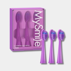 MYSMILE Dy156 Replacement Heads (3 Heads, Purple)