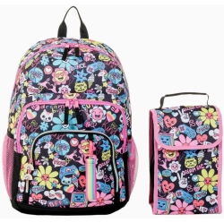 SMASH School Backpack Set for Kids: Back Pack \w Insulated Lunch Bag for School. Multipurpose Laptop Backpack for Girls & Boys, Book Bag & Travel