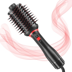 MYACUC Hot Air Brush, 1200W 5-In-1 Blow-Dryer Brush, Round Brush, Hair Brush, 4 Temperatures And 2 Wind Strengths, Ion Hair Dryer for All Hair Types