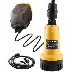 VEVOR 528Gph Cordless Submersible Water Transfer Pump, Portable Pump \w G3/4" Garden Hose, Fit Dewalt 20V Max Battery (No Battery), Electric Utility