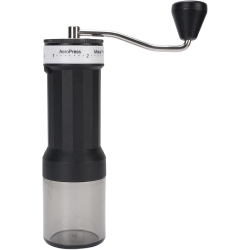 CHSSHA00 Manual Coffee Grinder, Portable Hand Coffee Bean Mill, With 40 Adjustable Settings, for Travel, Camping, Office, Detachable (Obsidian Black)