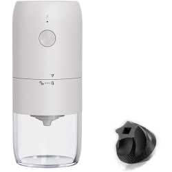 CHSSHA00 Coffee Grinder Electric \w Adjustable Coarseness Ceramic Burrs, Portable One Touch Electric Spice Coffee Bean Grinder \w Clean Brush, Type-C