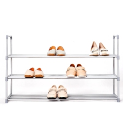 SORTWISE 3-Tier Shoe Rack 18 Pairs Shoe Shelf Storage Cabinet Organizer, 35" L X 11.6" W X 20.87" H Unit Entryway Stackable Shelf Unit