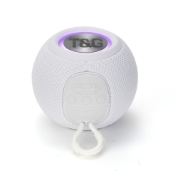 THE WAY Bluetooth Speaker Bluetooth Subwoofer Colorful Flashing Lights Ball Wireless Small Speaker Fm Radio - In White