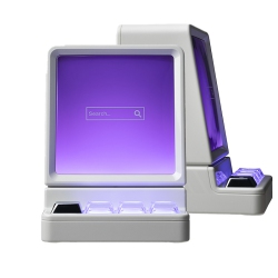 THE WAY Portable Classic Computer Shape Bluetooth Speaker, Bluetooth Speaker Rechargeable RGB Led Lighting - Light In Gray