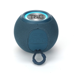 THE WAY Bluetooth Speaker Bluetooth Subwoofer Colorful Flashing Lights Ball Wireless Small Speaker Fm Radio - In Navy Blue