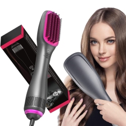 MYACUC 3 In 1 Hair Dryer Brush & Straightener Brush, Professional 1200W Powerful Ceramic Tourmaline Ionic Hot Air Brush One Step Hair Dryer