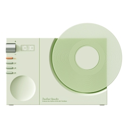 THE WAY Retro Record Player Bluetooth Speaker \w Bass Boost And Clock, Heavy Bass Lossless Sound Quality, Suitable for Office Home Decoration Gift