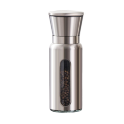 GREEN SCENIC Stainless Steel Pepper Grinder, Home Kitchen Seasoning Pepper, Pepper Grinder, Sea Salt Pepper - 270Ml In Black
