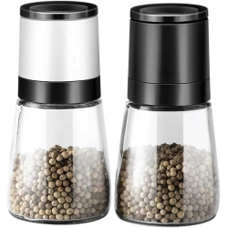 GREEN SCENIC 2 Piece Salt And Pepper Grinder Set, Strong Adjustable Pepper Grinder Kitchen Tools Accessories And Pepper Grinder