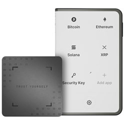 Ledger Stax 3.7" E-Ink Crypto Hardware Wallet USB-C/Bluetooth with Recovery Key - Graphite