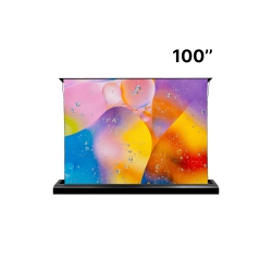 MUBU Sunrise Ultra Short Throw Alr Motorized Floor Rising Screen 100" - Crystal In Black