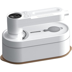 CHSSHA00 Travel Steam Iron Fabric Steamer Powerful Compact Professional Led Display Handheld Steamer Mini Ironing Machine Easy to Use In White