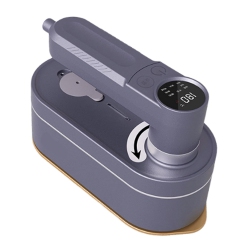 CHSSHA00 Travel Steam Iron Fabric Steamer Powerful Compact Professional Led Display Handheld Steamer Mini Ironing Machine Easy to Use, Dark In Purple