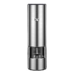GREEN SCENIC Smart Electric Pepper Grinder Bottle, Rechargeable, Stainless Steel Grinding Core, One-Button Grinding, Adjustable Coarseness, Universal