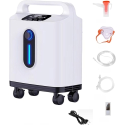 Mini Oxygen Concentrator – Up to 8 L/min Flow, High Purity Oxygen, 48 h Continuous Operation, Portable Oxygen Generator & Inhaler